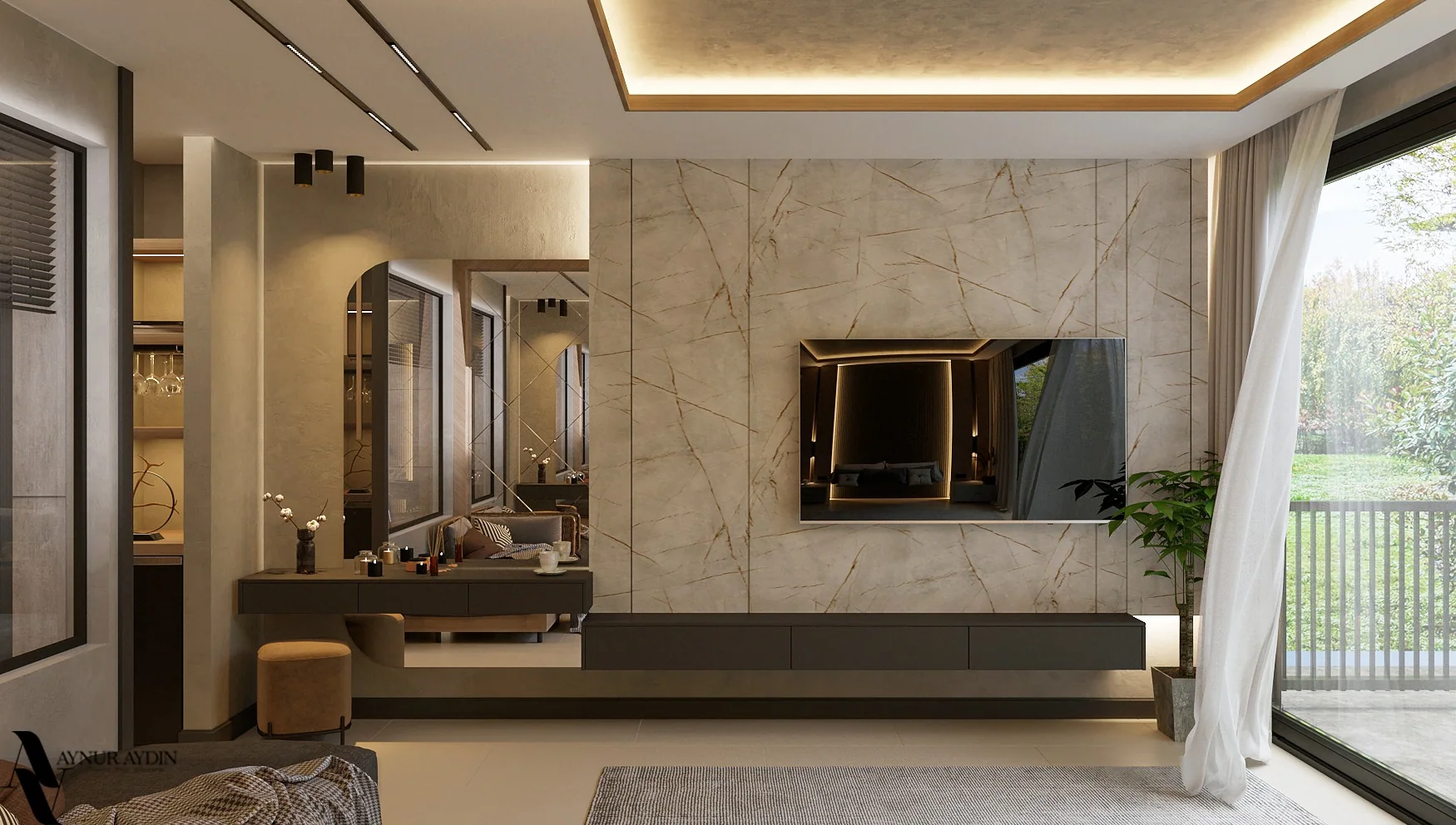 B&G Otel: Oda TV ve oturma alanı