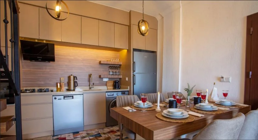 Kaş Villa Mutfak gerçek fotoğrafı