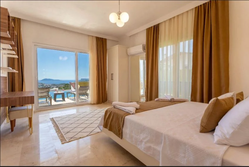 Kaş Villa: Deniz manzaralı yatak odası