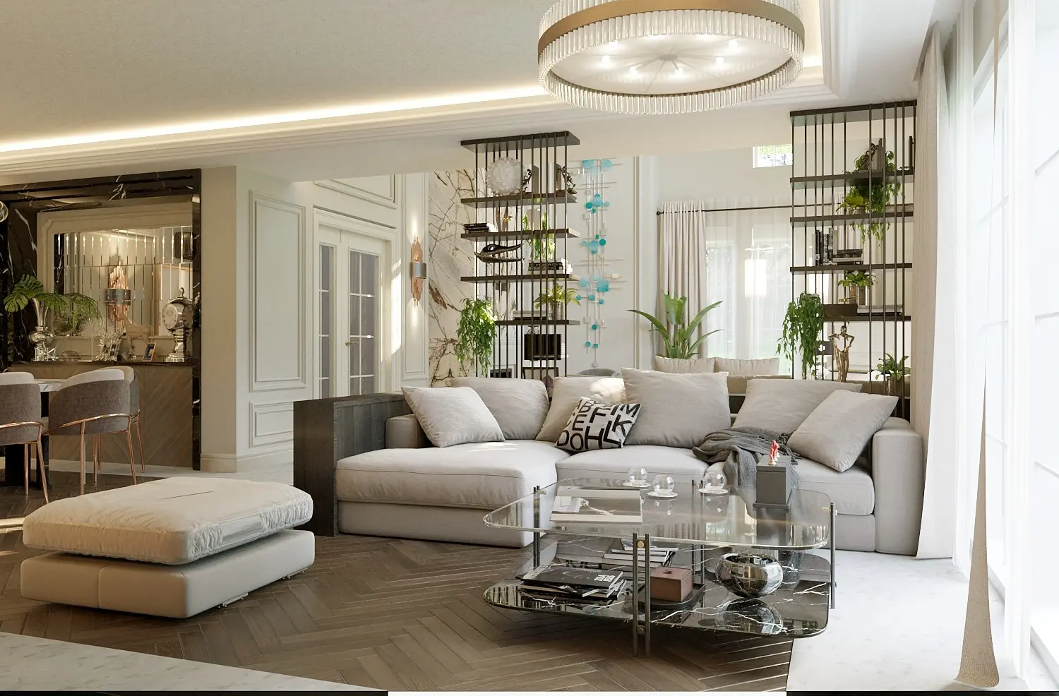 N&M Villa salon oturma alanı