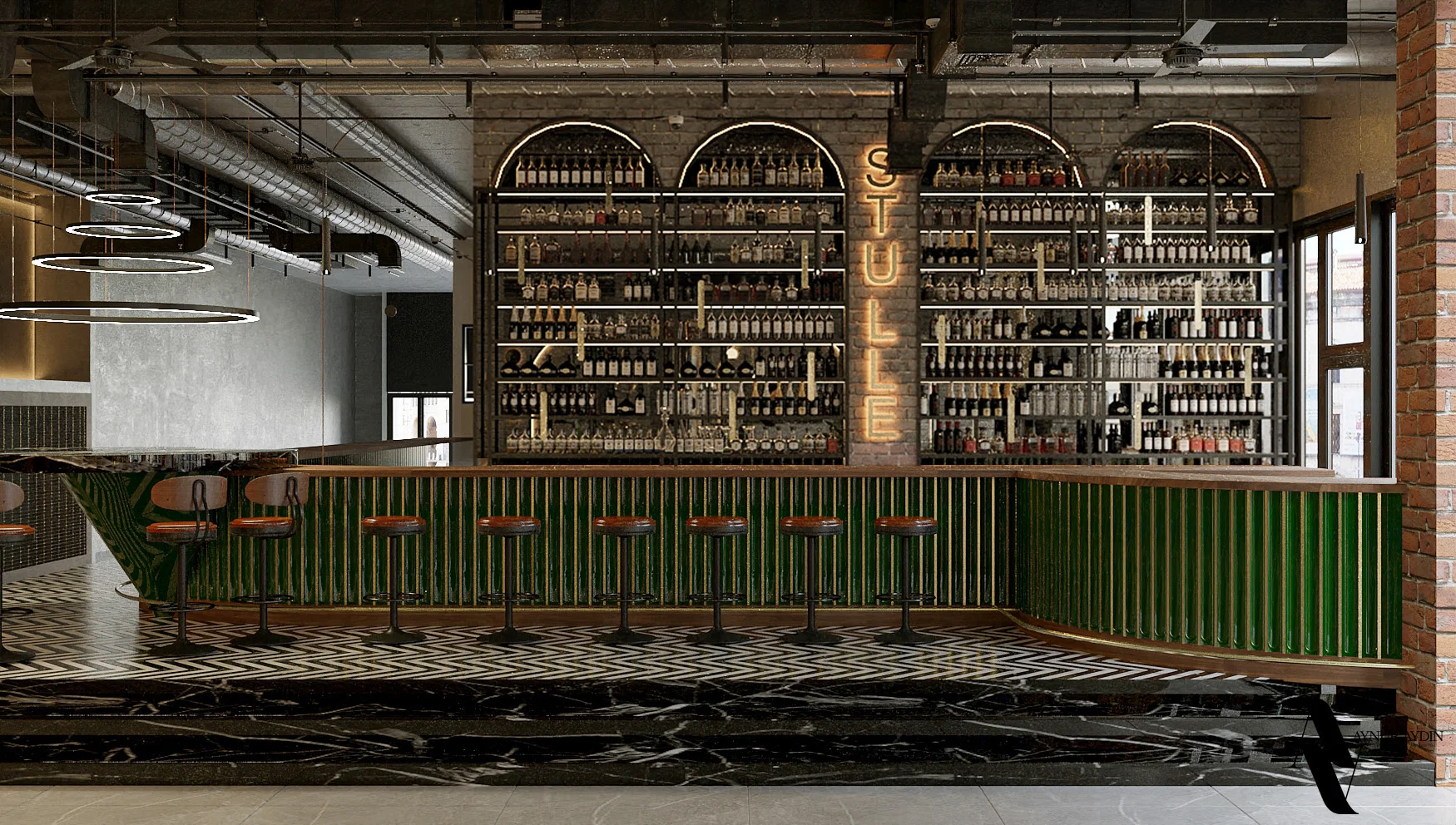 S&A Restoran: Bar genel görünümü