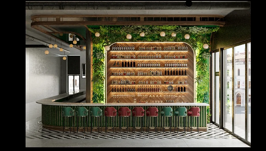 S&A Restoran: Barın ön görünümü