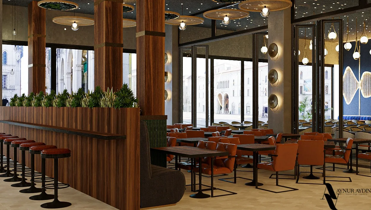 S&A Restoran: Girişten oturma alanına bakış